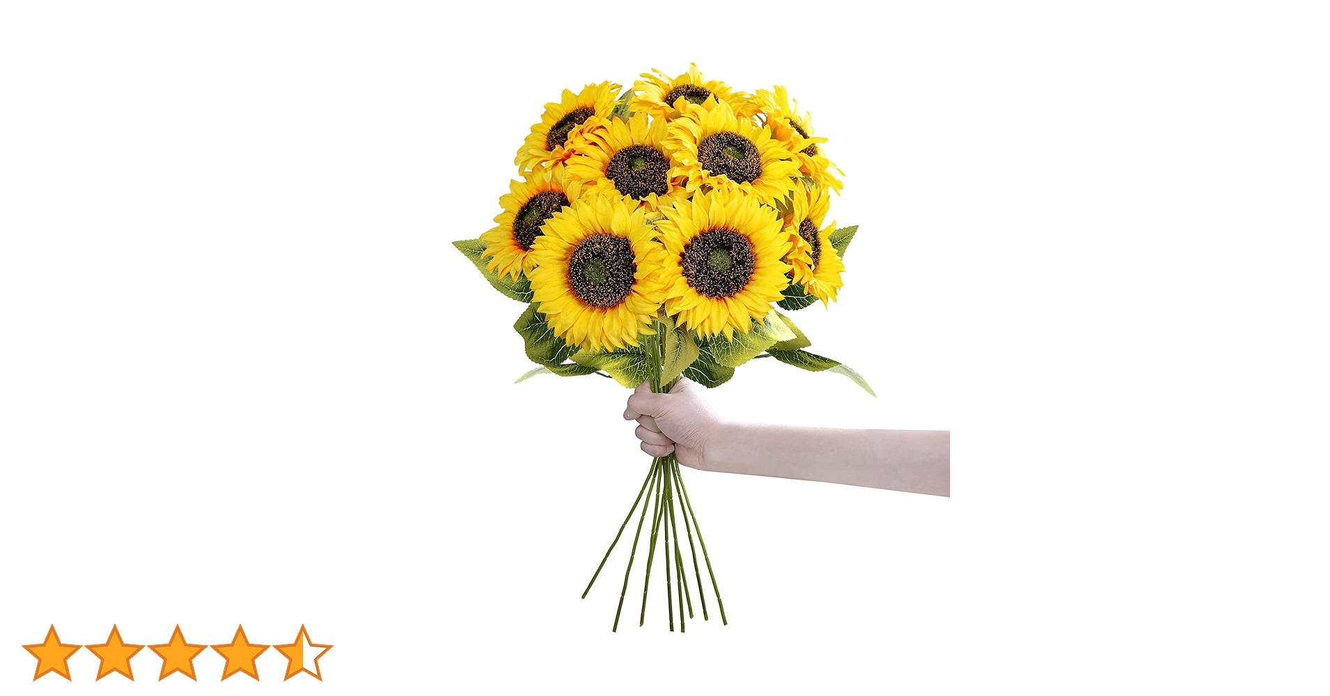 Amazon｜Winlyn 人工ひまわり茎 9本パック 高さ19.7インチ フル